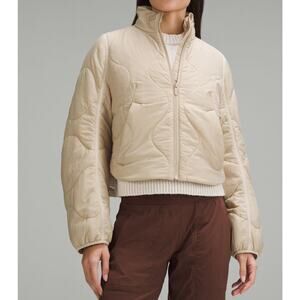 *NWT, Lululemon, Women, Quilted Light Insulation Cropped Jacket, Khaki, sz 12